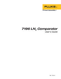 Thumbnail of document Manual - 7196B LN2 Comparison Calibrator